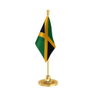 Jamaica Table Flag of 4in x 6in With A Heavy Plastic Base