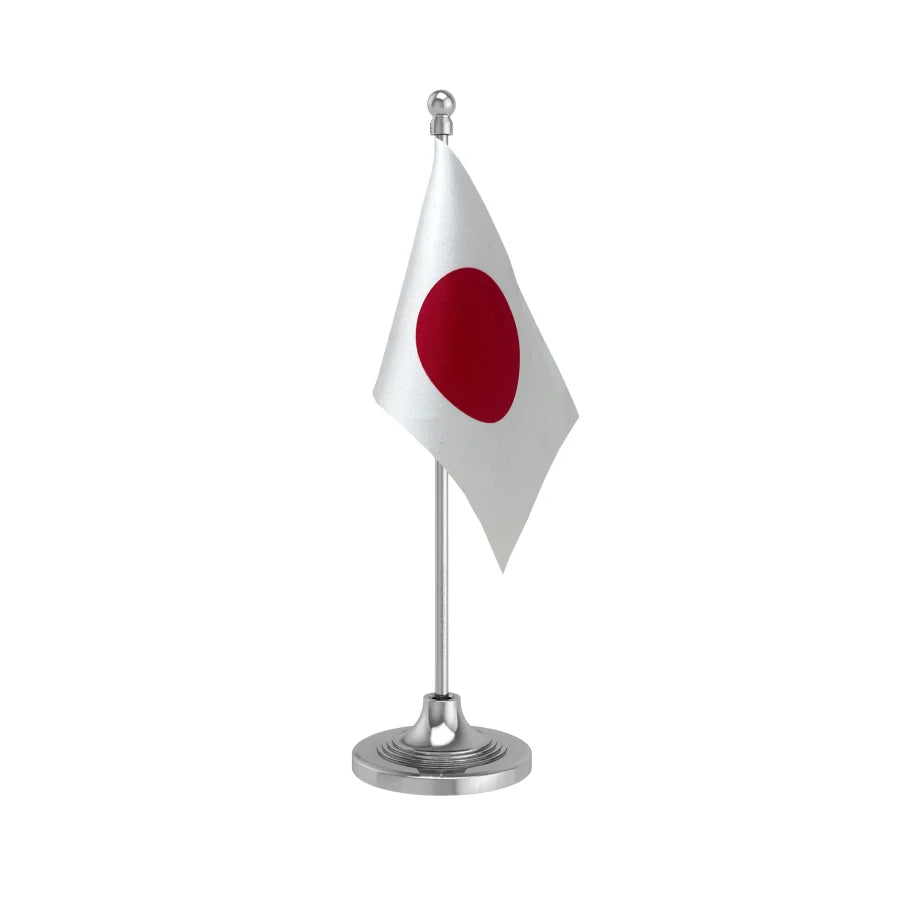 Japan Table Flag of 4in x 6in With A Heavy Plastic Base