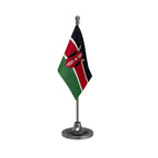 Kenya Table Flag of 4in x 6in With A Heavy Plastic Base