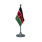 Kenya Table Flag of 4in x 6in With A Heavy Plastic Base