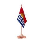 Kiribati Table Flag of 4in x 6in With A Heavy Plastic Base