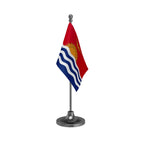 Kiribati Table Flag of 4in x 6in With A Heavy Plastic Base