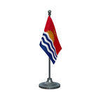 Kiribati Table Flag of 4in x 6in With A Heavy Plastic Base