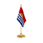 Kiribati Table Flag of 4in x 6in With A Heavy Plastic Base