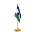 Lesotho Table Flag of 4in x 6in With A Heavy Plastic Base