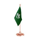 Macao Table Flag of 4in x 6in With A Heavy Plastic Base