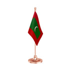 Maldives Table Flag of 4in x 6in With A Heavy Plastic Base