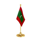 Maldives Table Flag of 4in x 6in With A Heavy Plastic Base