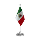 Mexico Table Flag of 4in x 6in With A Heavy Plastic Base