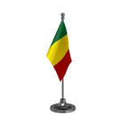 Mali Table Flag of 4in x 6in With A Heavy Plastic Base