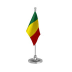 Mali Table Flag of 4in x 6in With A Heavy Plastic Base