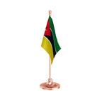 Mozambique Table Flag of 4in x 6in With A Heavy Plastic Base