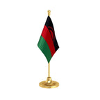 Malawi Table Flag of 4in x 6in With A Heavy Plastic Base