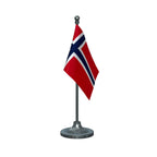Norway Table Flag of 4in x 6in With A Heavy Plastic Base