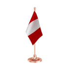 Peru Table Flag of 4in x 6in With A Heavy Plastic Base