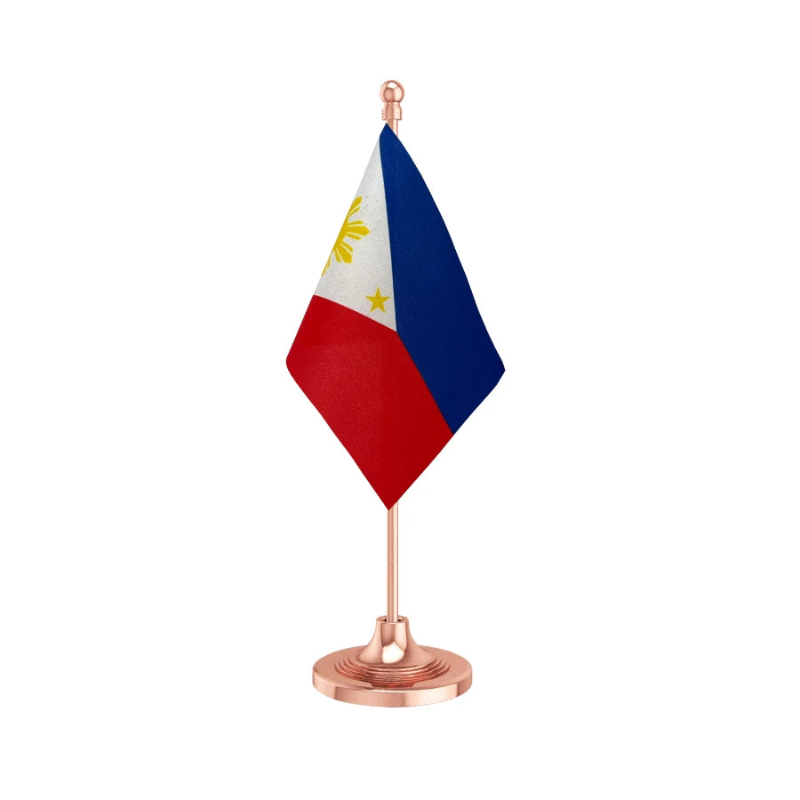 Philippines Table Flag of 4in x 6in With A Heavy Plastic Base