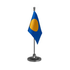Palau Table Flag of 4in x 6in With A Heavy Plastic Base