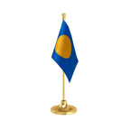 Palau Table Flag of 4in x 6in With A Heavy Plastic Base