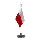 Poland Table Flag of 4in x 6in With A Heavy Plastic Base
