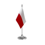 Poland Table Flag of 4in x 6in With A Heavy Plastic Base