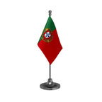 Portugal Faso Table Flag of 4in x 6in With A Heavy Plastic Base