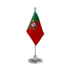 Portugal Faso Table Flag of 4in x 6in With A Heavy Plastic Base