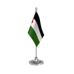 Palestine Desk Table Flag of 4in x 6in With A Heavy Plastic Base
