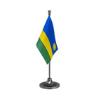 Rwanda Table Flag of 4in x 6in With A Heavy Plastic Base