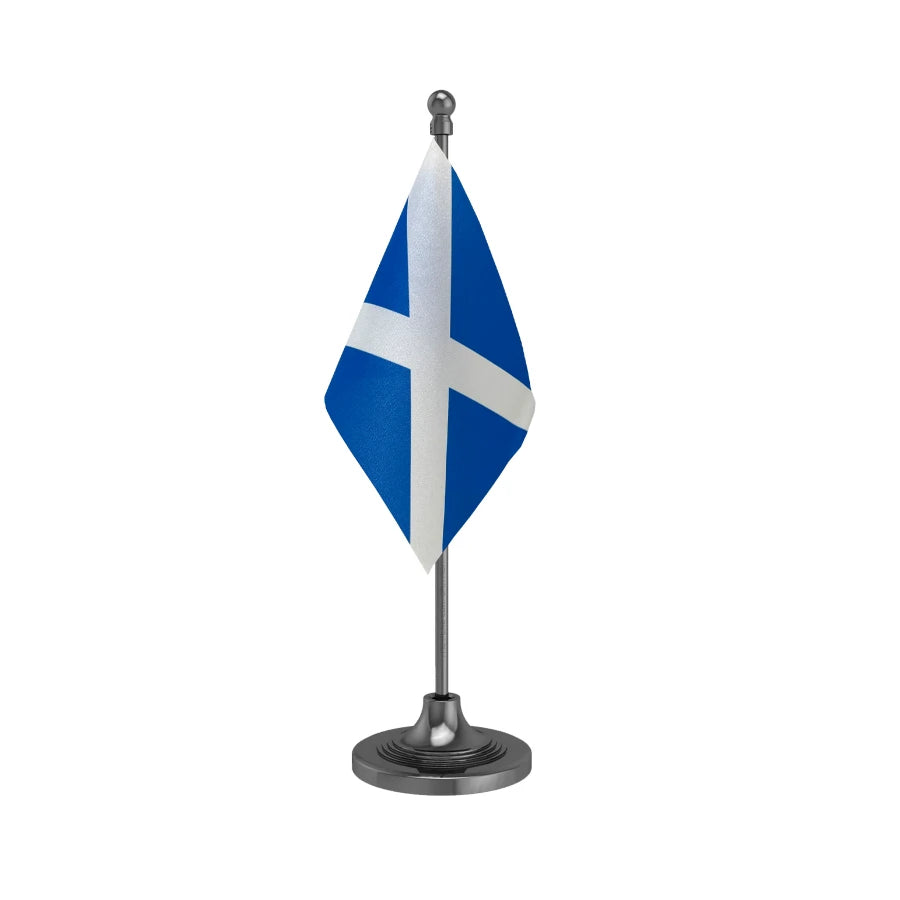 Scotland Table Flag of 4in x 6in With A Heavy Plastic Base
