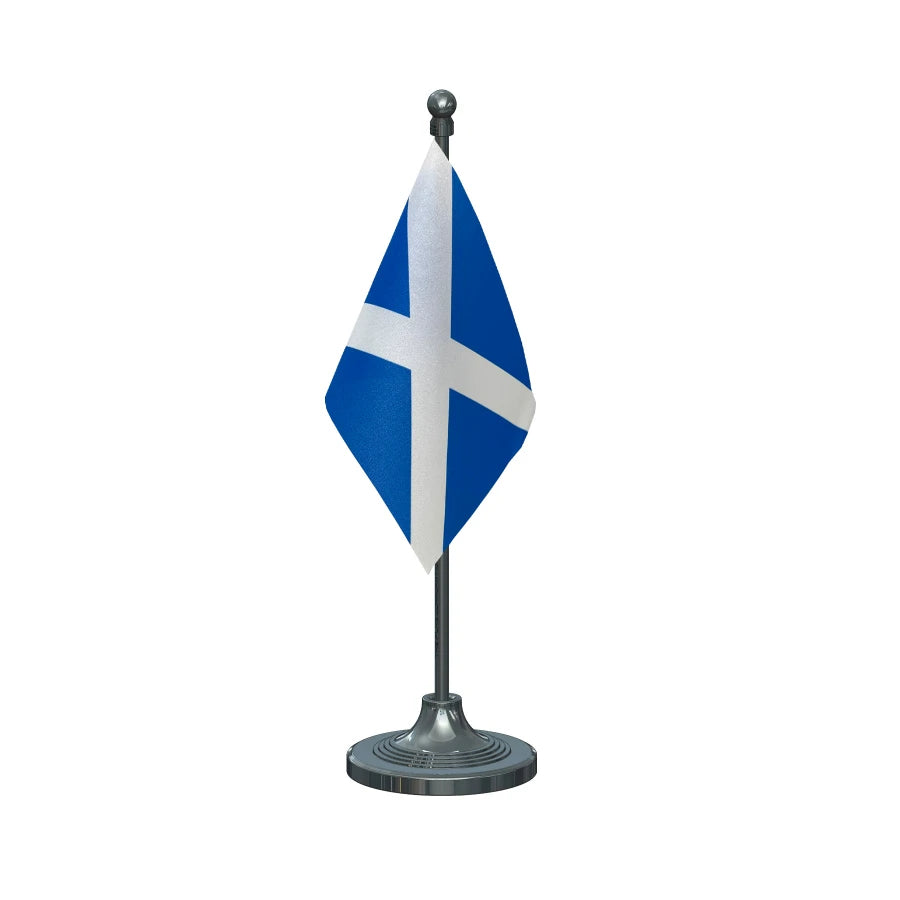Scotland Table Flag of 4in x 6in With A Heavy Plastic Base