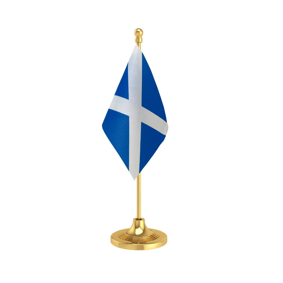 Scotland Table Flag of 4in x 6in With A Heavy Plastic Base
