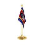 Swaziland Desk Table Flag of 4in x 6in With A Heavy Plastic Base