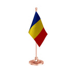 Chad Table Flag of 4in x 6in With A Heavy Plastic Base