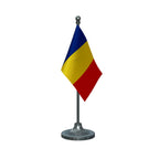 Chad Table Flag of 4in x 6in With A Heavy Plastic Base