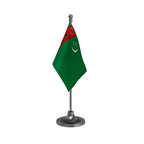 Turkmenistan Table Flag of 4in x 6in With A Heavy Plastic Base