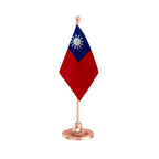 Taiwan Table Flag of 4in x 6in With A Heavy Plastic Base