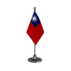 Taiwan Table Flag of 4in x 6in With A Heavy Plastic Base