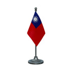 Taiwan Table Flag of 4in x 6in With A Heavy Plastic Base