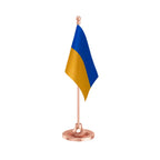 Ukraine Table Flag of 4in x 6in With A Heavy Plastic Base