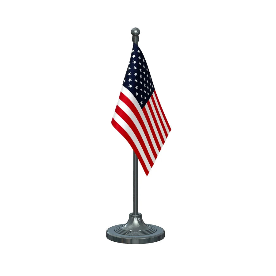 United States of America Table Flag of 4in x 6in With A Heavy Plastic Base