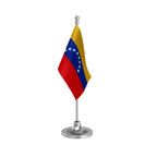 Venezuela Table Flag of 4in x 6in With A Heavy Plastic Base