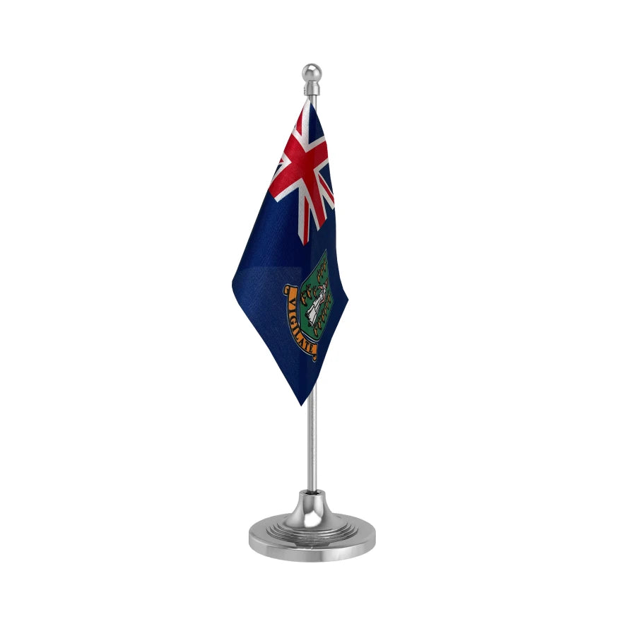 British Virgin Islands Table Flag of 4in x 6in With A Heavy Plastic Base