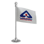 BIS Logo Car Dashboard Flag of 2in x 3in With A Steel or Plastic Base