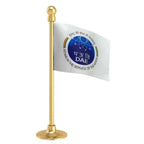 DAE Department of Atomic Energy Car Dashboard Flag of 2in x 3in With A Steel or Plastic Base
