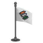 ECI Election Commission of India Car Dashboard Flag of 2in x 3in With A Steel or Plastic Base