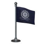 IAS Indian Administrative Service Car Dashboard Flag of 2in x 3in With A Steel or Plastic Base