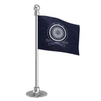 IAS Indian Administrative Service Car Dashboard Flag of 2in x 3in With A Steel or Plastic Base