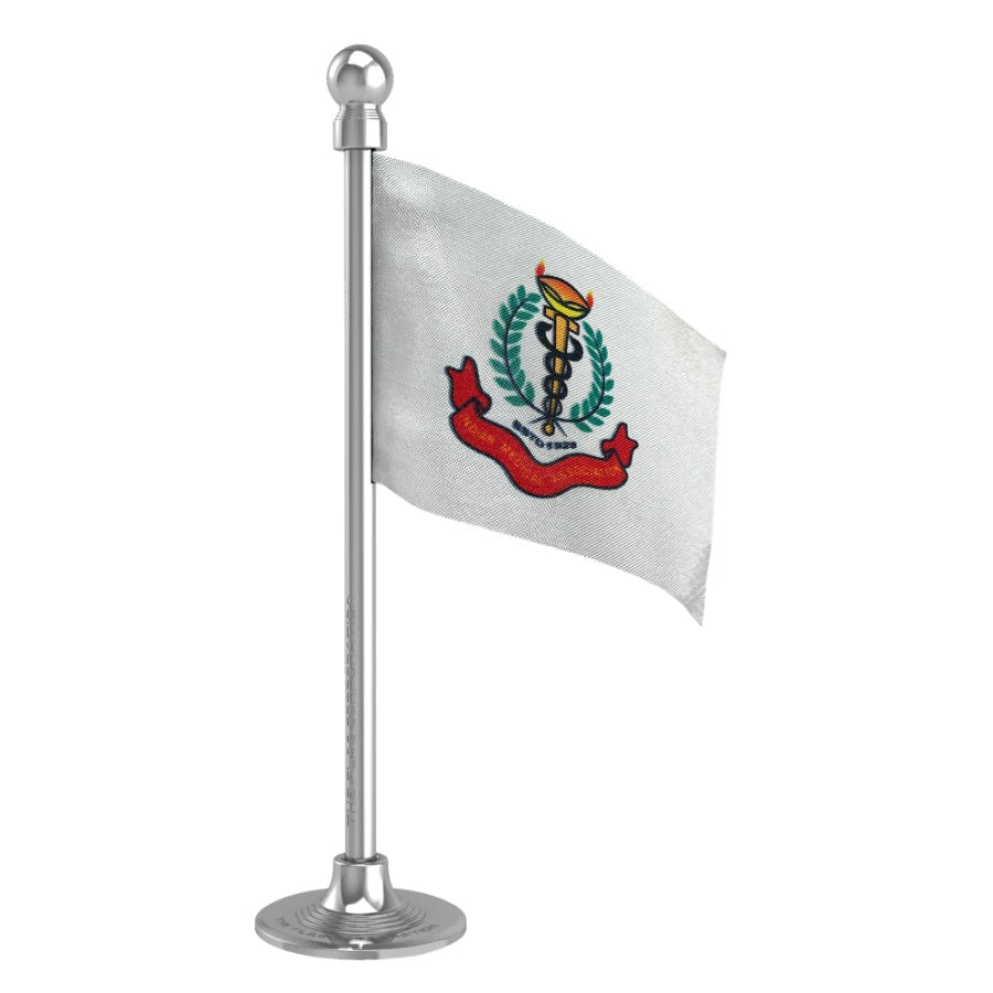 IMA Indian Medical Association Car Dashboard Flag of 2in x 3in With A Steel or Plastic Base