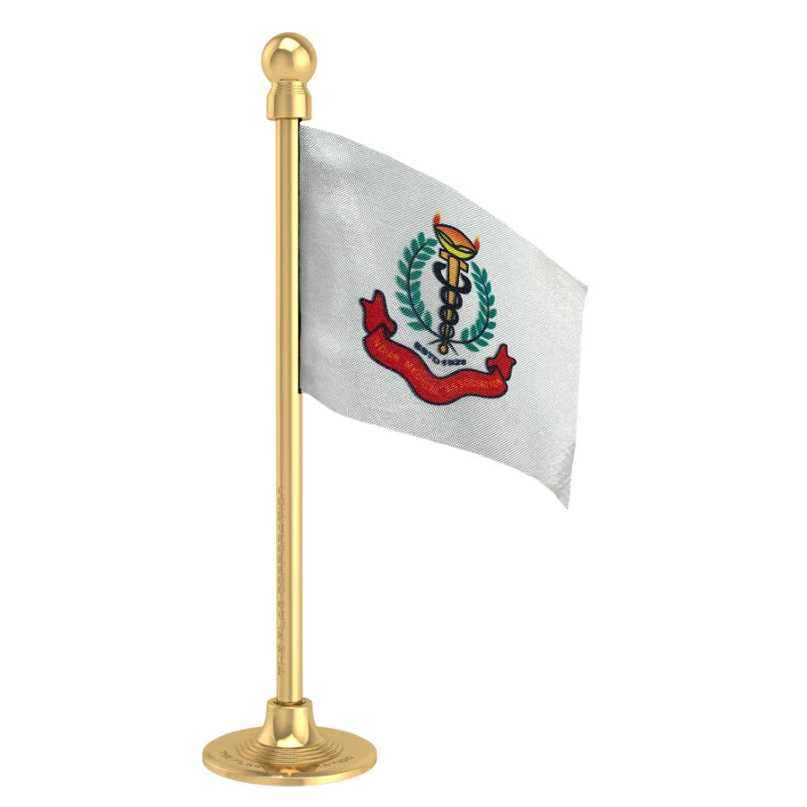IMA Indian Medical Association Car Dashboard Flag of 2in x 3in With A Steel or Plastic Base