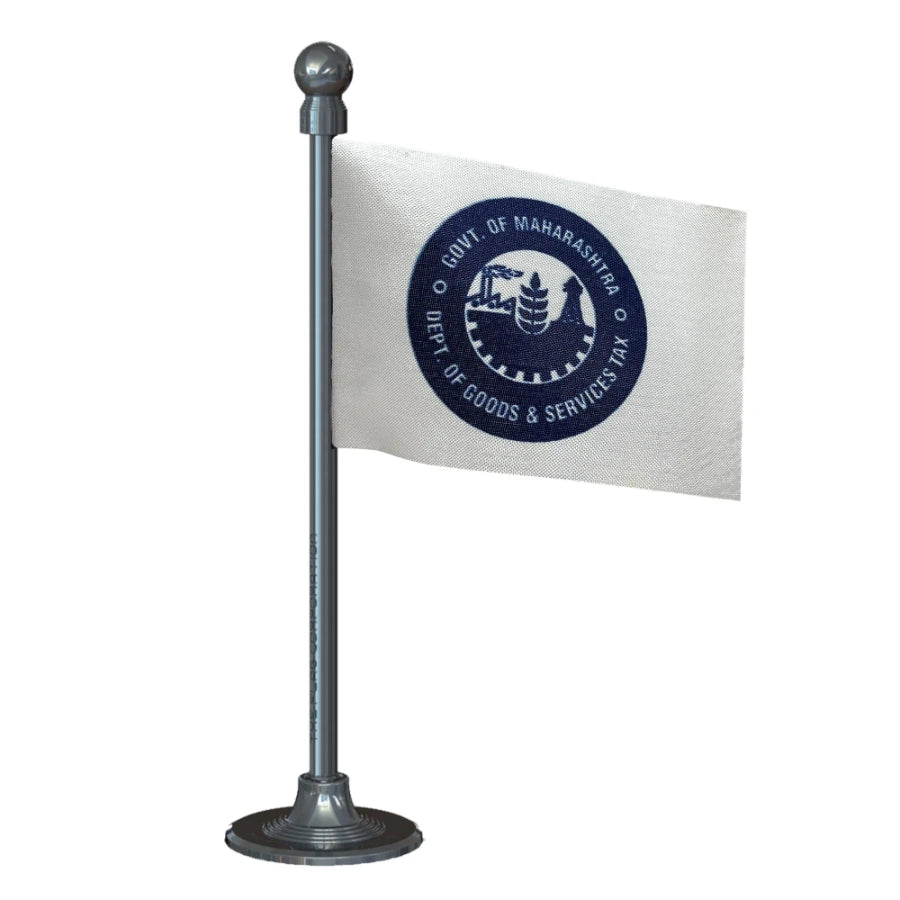 GST Department of Maharashtra Car Dashboard Flag of 2in x 3in With A Steel or Plastic Base